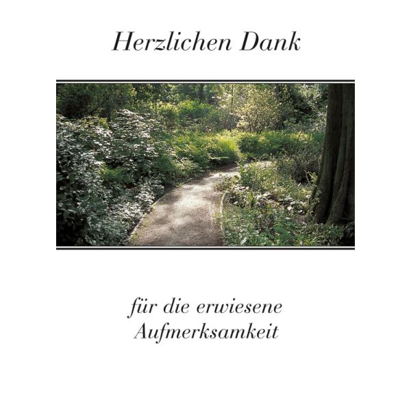 Trauer Beileid Danksagung 5 Karten 5 Umschläge im Topper Waldweg Herzlichen Dank