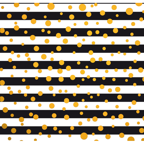 Geschenkpapier mit Metallicdruck - Röllchen - 70x150 cm - Black&Gold