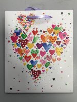 Tasche med. Color.hearts - Herzen - Tüte im Format A5