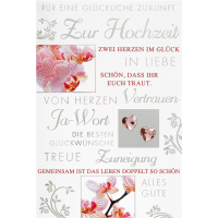Hochzeit Vermählung  Glückwunschkarte mit...