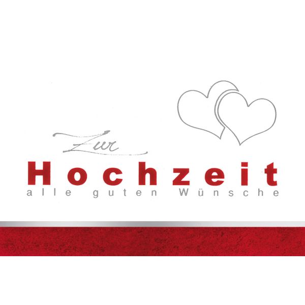 A Hochzeit Vermählung  Glückwunschkarte mit Umschlag Alle Guten Wünsche