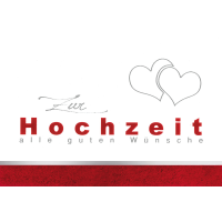 A Hochzeit Vermählung  Glückwunschkarte mit...
