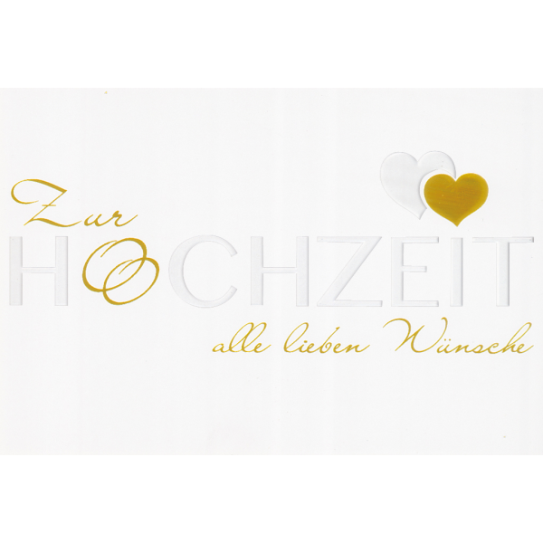 Hochzeit Glückwunschkarte mit Briefumschlag Herz Ringe Zur Hochzeit liebe Wünsche