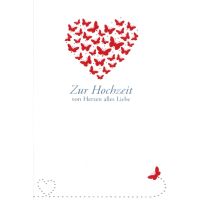 A Hochzeit Vermählung  Glückwunschkarte mit...