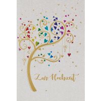 Hochzeit Glückwunschkarte mit Glitter +...