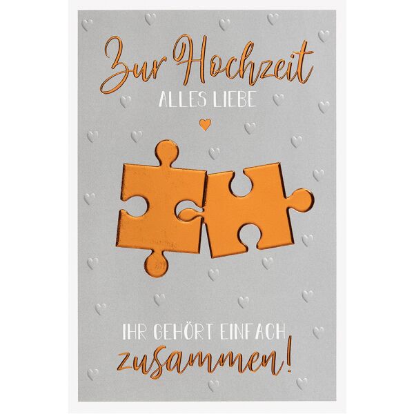 Hochzeit Glückwunschkarte mit Briefumschlag Puzzleteile