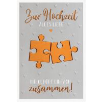 Hochzeit Glückwunschkarte mit Briefumschlag Puzzleteile