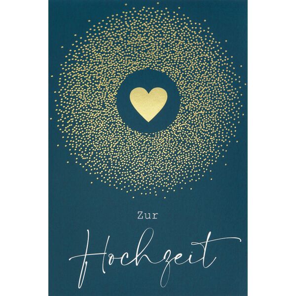 Hochzeit - Glückwunschkarte im Format 11,5 x 17 cm mit Briefumschlag