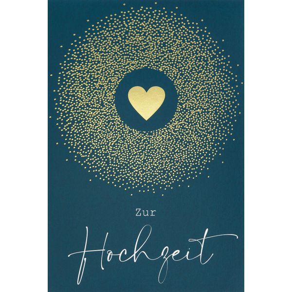 Hochzeit - Glückwunschkarte im Format 11,5 x 17 cm mit Briefumschlag
