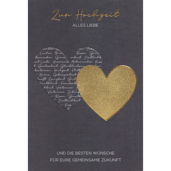 Hochzeit - Unverpackt – plastikfreie Verpackung - Glückwunschkarte im Format 11,5 x 17 cm mit Briefumschlag