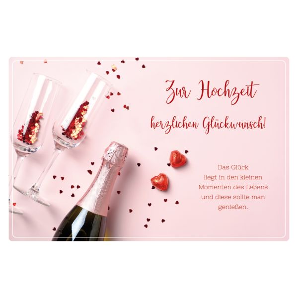Hochzeit - Unverpackt – plastikfreie Verpackung - Glückwunschkarte im Format 11,5 x 17 cm mit Briefumschlag