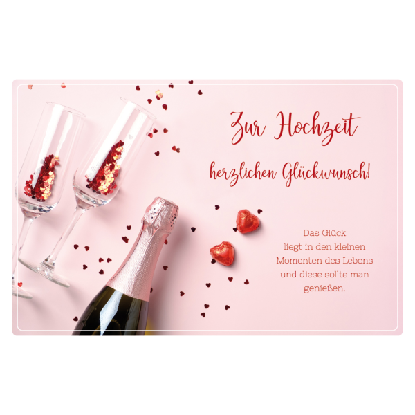 Hochzeit - Unverpackt – plastikfreie Verpackung - Glückwunschkarte im Format 11,5 x 17 cm mit Briefumschlag