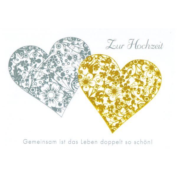 Hochzeit - Unverpackt – plastikfreie Verpackung - Glückwunschkarte im Format 11,5 x 17 cm mit Briefumschlag