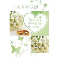 Hochzeit Ringe Rosen Alles Liebe und Gute...