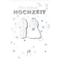 Hochzeit Vermählung  Glückwunschkarte mit...