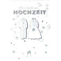 Hochzeit Vermählung  Glückwunschkarte mit...