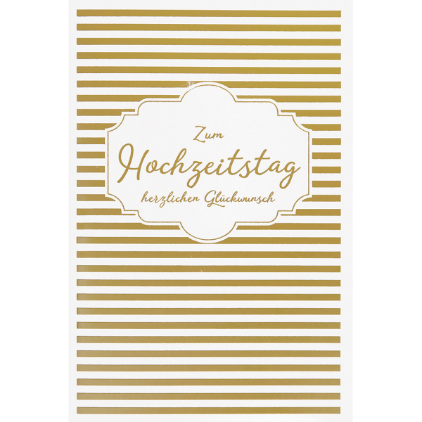 A Hochzeitstag  Glückwunschkarte mit Umschlag Gold Herzlichen Glückwunsch