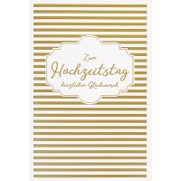 A Hochzeitstag  Glückwunschkarte mit Umschlag Gold...