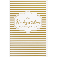 A Hochzeitstag  Glückwunschkarte mit Umschlag Gold...