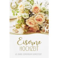 Eiserne Hochzeit  Glückwunschkarte mit Umschlag 65...