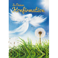Konfirmation Pusteblume Engel Goldfolie...