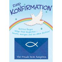 Konfirmation Taube Regenbogen Fisch Gottes Segen...