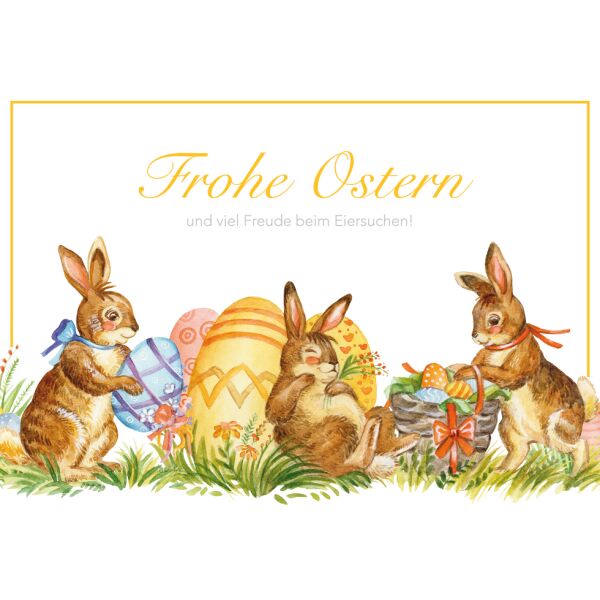 Ostern - Unverpackt - Glückwunschkarte im Format 11,5 x 17cm mit Umschlag - plastikfrei verpackt