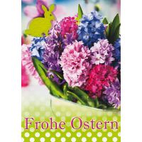 Ostern Blumenstrauß mit Hase Grußkarte mit...