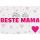 Muttertag Für die beste Mama rosa Herzen Grußkarte mit Umschlag