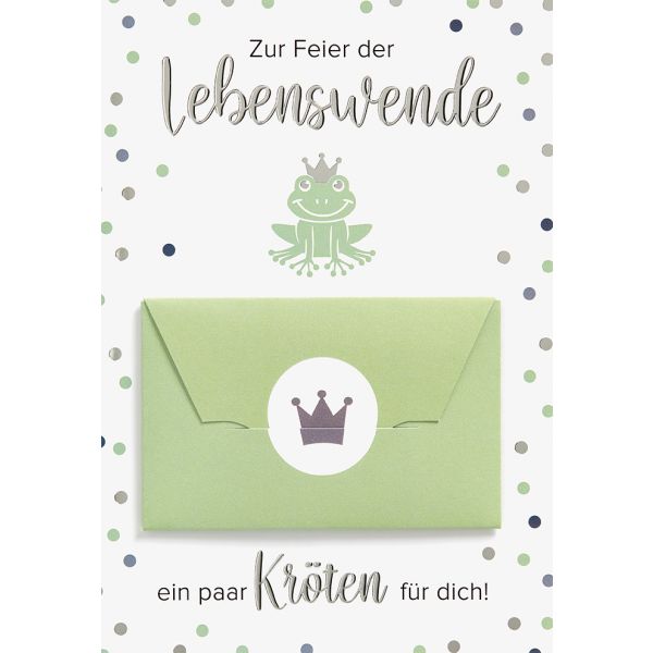 Jugendweihe - Lebenswende - Geldkarte - Glückwunschkarte im Format 11,5 x 17cm mit Umschlag