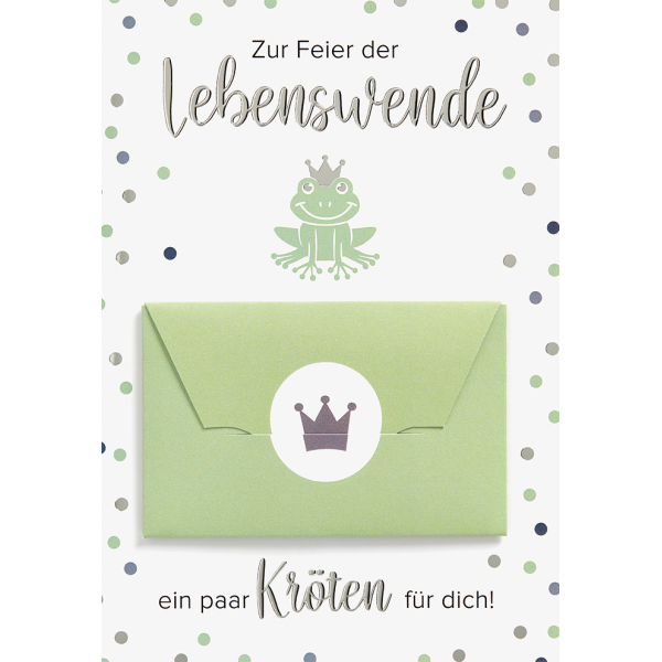 Jugendweihe - Lebenswende - Geldkarte - Glückwunschkarte im Format 11,5 x 17cm mit Umschlag