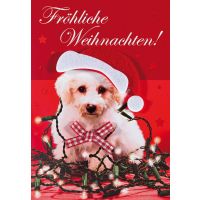 Weihnachten Glückwunschkarte mit Umschlag Hund...
