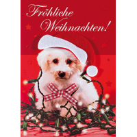 Weihnachten Glückwunschkarte mit Umschlag Hund...