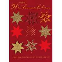 Weihnachten Glückwunschkarte mit Umschlag Sterne...