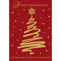 Weihnachten Glückwunschkarte mit Umschlag rot graphisch
