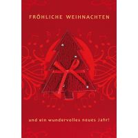 Weihnachten Glückwunschkarte mit Umschlag rot...