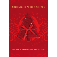 Weihnachten Glückwunschkarte mit Umschlag rot...