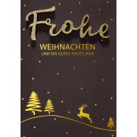 Weihnachten Glückwunschkarte mit Umschlag schwarz...
