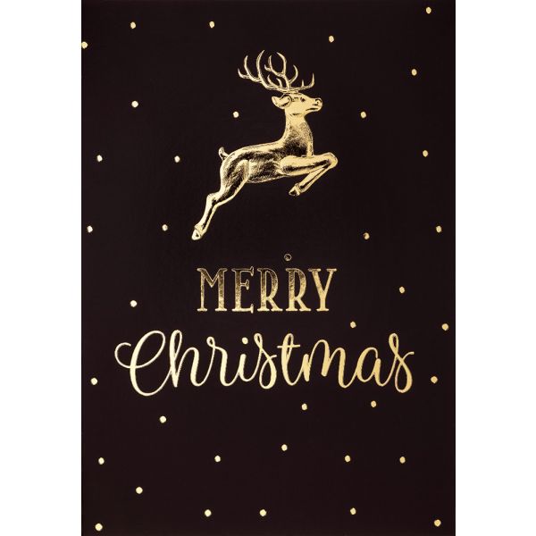 Weihnachten Glückwunschkarte mit Umschlag Hirsch Merry Christmas