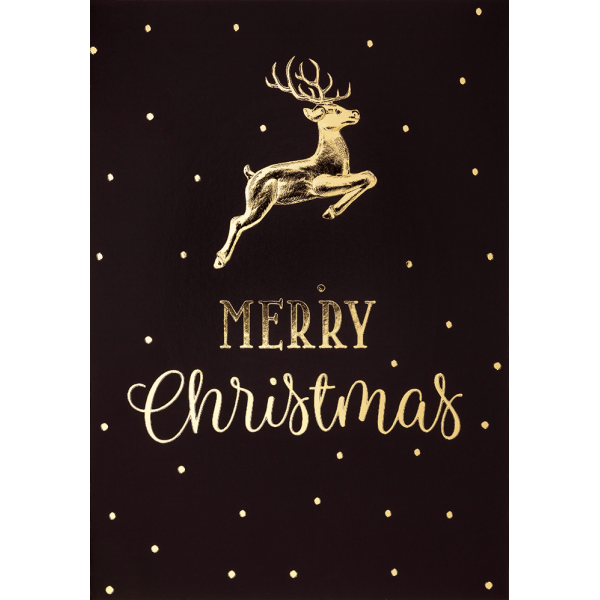 Weihnachten Glückwunschkarte mit Umschlag Hirsch Merry Christmas