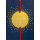 Weihnachten Glückwunschkarte mit Umschlag blau Kreis gold Frohe Weihnachten