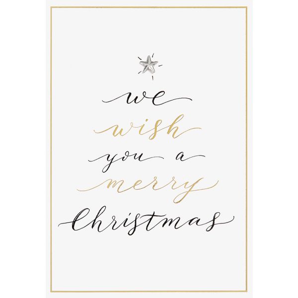 Weihnachten Glückwunschkarte mit Umschlag We wish you a Merry Christmas