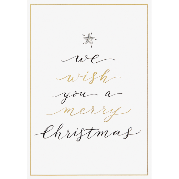 Weihnachten Glückwunschkarte mit Umschlag We wish you a Merry Christmas