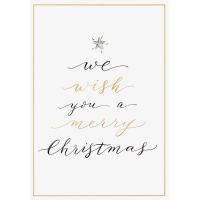 Weihnachten Glückwunschkarte mit Umschlag We wish...