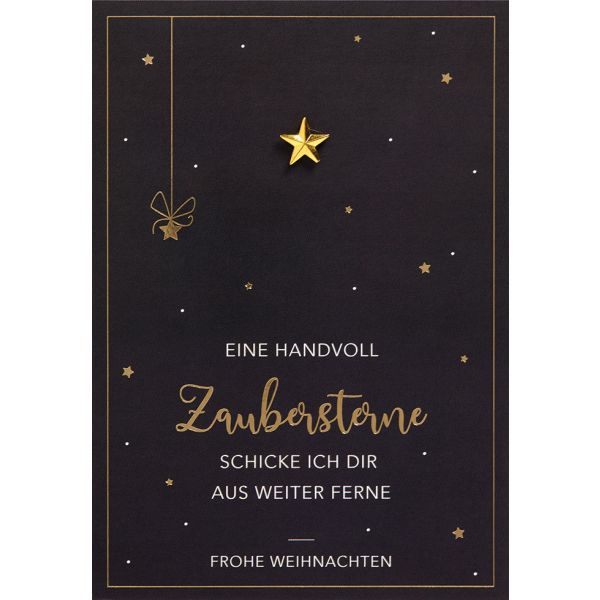 Weihnachten Glückwunschkarte mit Umschlag Eine Hand voll Zaubersterne