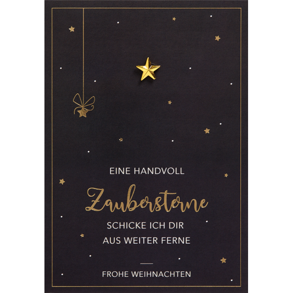 Weihnachten Glückwunschkarte mit Umschlag Eine Hand voll Zaubersterne