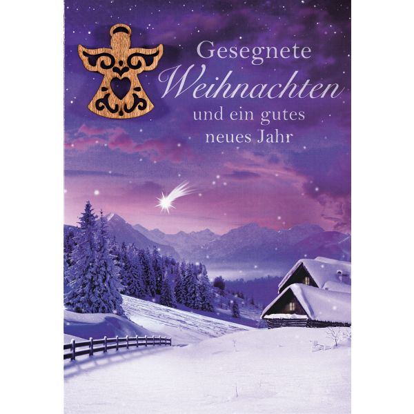 A Weihnachten Glückwunschkarte mit Umschlag Winterlandschaft gesegnete Weihnachten