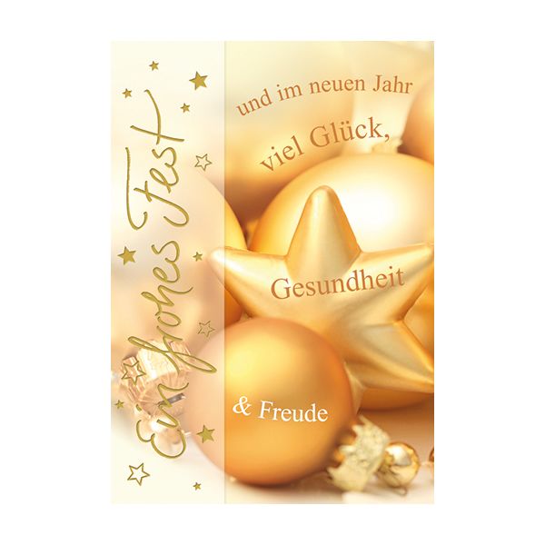 Weihnachten Glückwunschkarte mit Umschlag Weihnachtskugeln ein frohes Fest