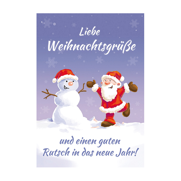 Weihnachten Glückwunschkarte mit Umschlag Weihnachtsmann Schnemmann