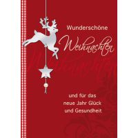 Weihnachten Glückwunschkarte mit Umschlag silberner...